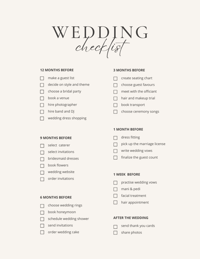 wedding planning guide