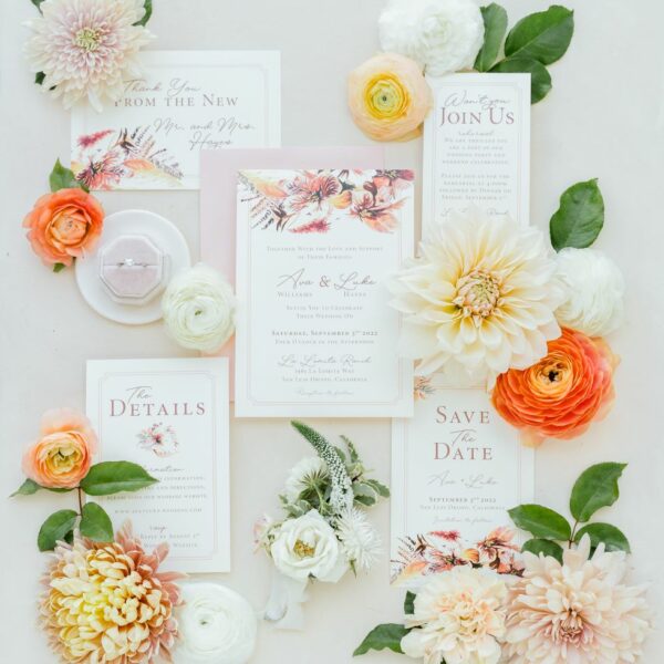 san luis obispo wedding invitations and calligraphy